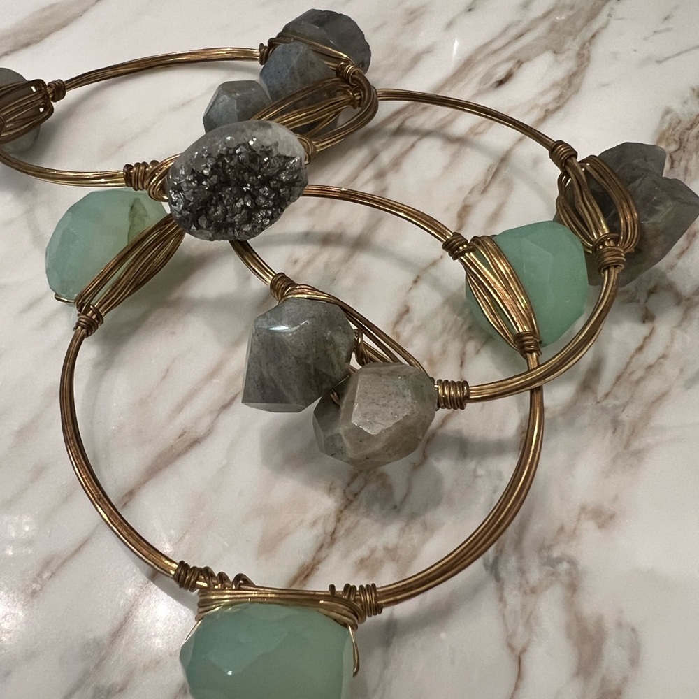 Bourbon and Bowties Gold and Gray Bracelet